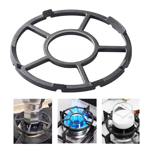 Gocoffun Cast Iron Wok Support Ring, Non Slip Gas Ring Reducer for Moka Pot Coffee Pot Small...
