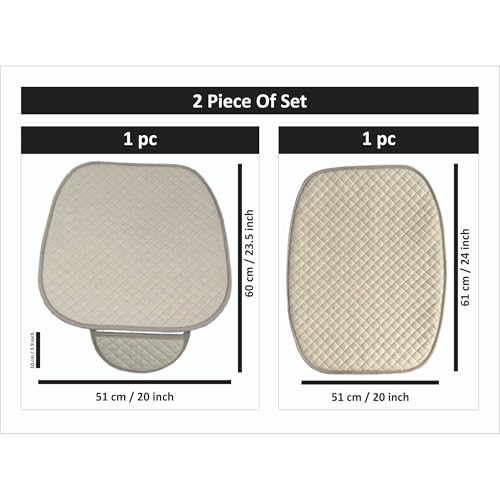 Image of AURAFRESH Car Seat Protector Cushions Cover, Airbag friendaly. (BAIGE, 2PC Driver SEAT)