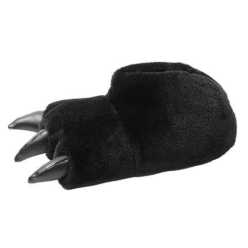 JOMIX Zapatillas Casa Divertidas Mujer Invierno Calientes Pantuflas de Garras de Dinosaurio Zapatillas Mujer Casa Interior Exterior, Negro, 36-37 EU