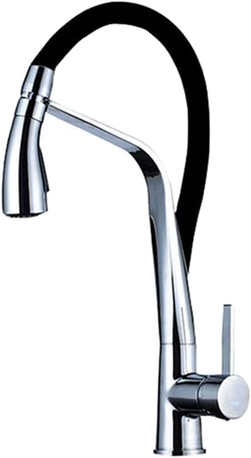 Water-tap d'évier de cuisine haut de gamme chrome blanc et noir contemporain
