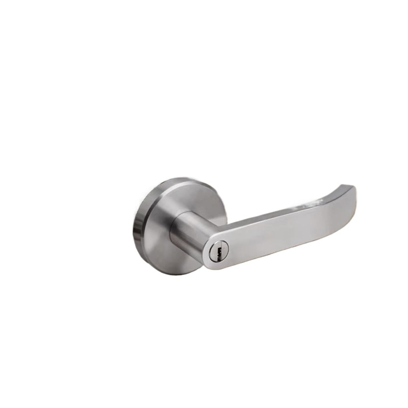 Sjloynwq Keyless 304 Stainless Steel Door Lock Indoor Silent Handle Household Three-Pole(Keyless)