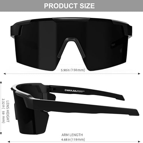 Image of MAXJULI XL Z87 Sunglasses for Big Wide Heads Men TR90 Ultralight UV400 Protection Work Glasses Z8225