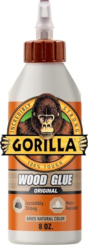 Gorilla Wood Glue, Fast Clamp, Water Resistant PVA, 8 oz