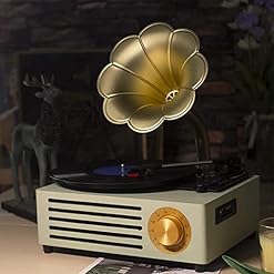 Phonographe de style classique, compatible avec tourne-disque vinyle/disque U/Bluetooth/entrée/sortie, phono (lecteur d’enregistrement) (taille unique verte) - Les Beatles, Paul McCartney, John Lennon, RIngo Starr, George Harrison