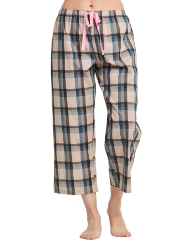 Image of CYZ Comfortable Cotton Capri Woven Pajamas for Women, Casual Capris for Women, Perfect for Daily Wear and Sleepwear