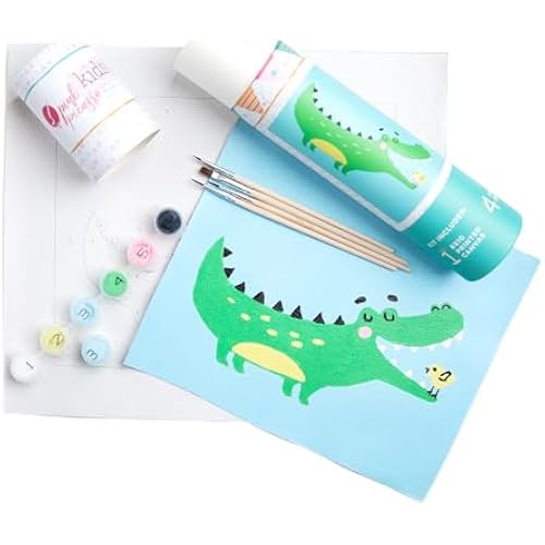 Pink Picasso Paint by Number Kit, Kids Ages 5+, Beginner, 8x10, Later Gator