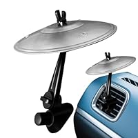 Mikqky Cymbales De Tambour Auto - 2 Pièces Mini Crash Cymbales à Clipser Sur La Ventilation