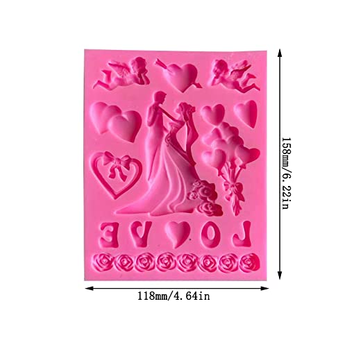 Cestony Bride And Groom Tuxedo Wedding Dress Set Silicone Molds For Diy Wedding Party Cake Fondant Biscuit Cookies Soap Sugar Pudding Chocolate Hard Candies Dessert Candle Decor #TOP1