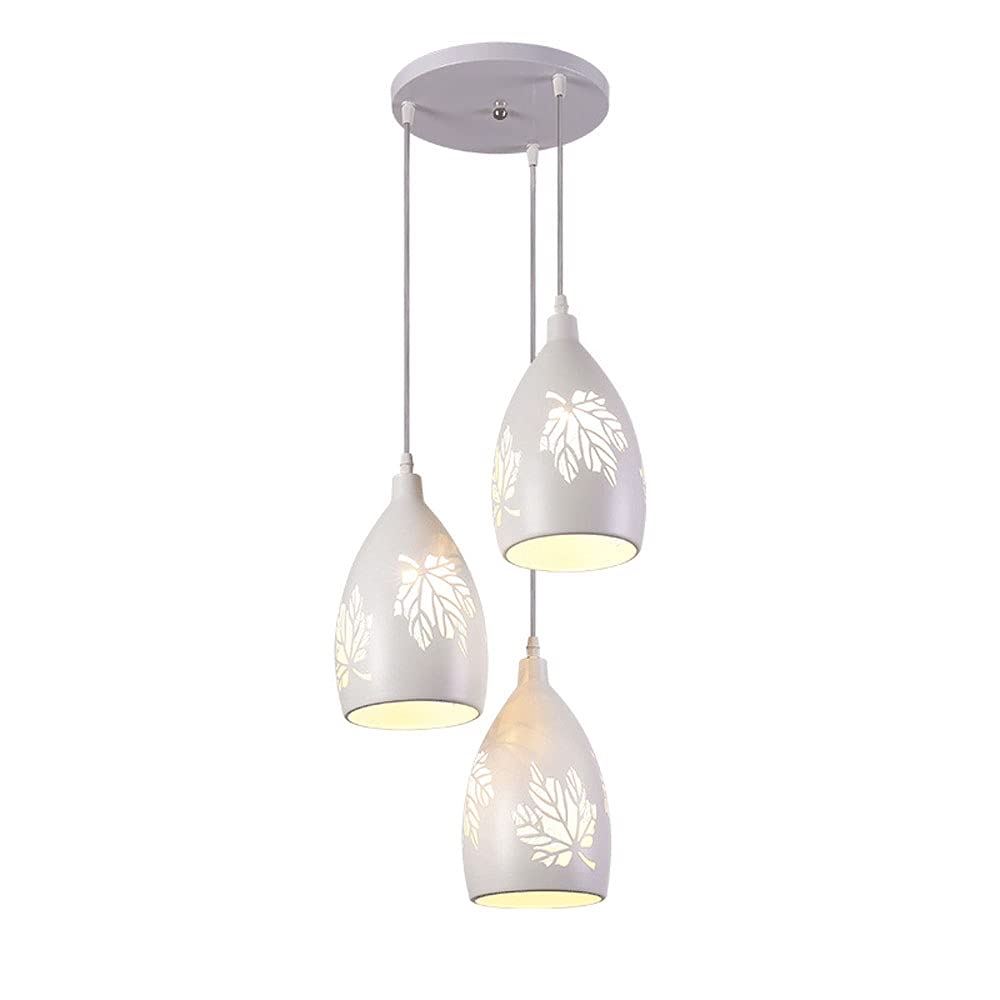 Suspension en fer forgé E27 au design géométrique creux pour salon