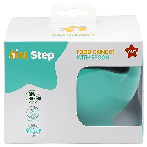 Image of 1st Step Portable Grinding Feeding Masher /Serving Bowl for Baby Food Preparation with Spoon(Pack of 1) (Mint Green)