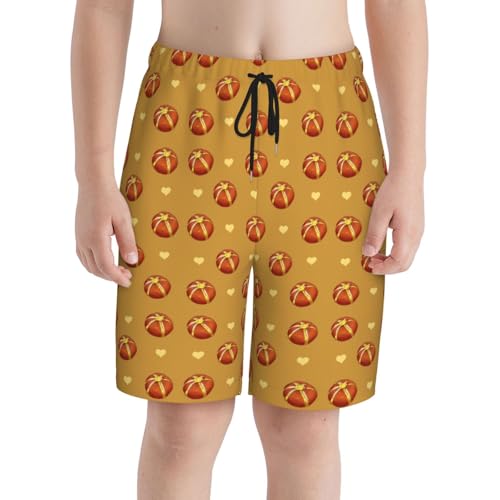 Buttered Bread Youth Beach Pants, Soft and Breathable, with Drawstring Waist, Suitable for Sports and Leisure.3
