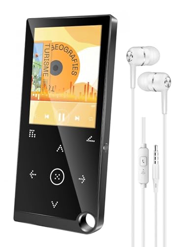 Image of Cason 32GB Mini MP3 Music Player with Bluetooth, 2.4 inch LCD Touch Button,Pocket-Sized Walkman MP3 Player with Built in HD Speaker,Video Playback, E-Book Function -Expanded Up to 128GB (Black)