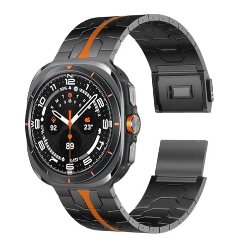 Bracelet acier inoxydable Samsung Galaxy Watch 7 Ultra par SCRUBY, métal de luxe 47mm