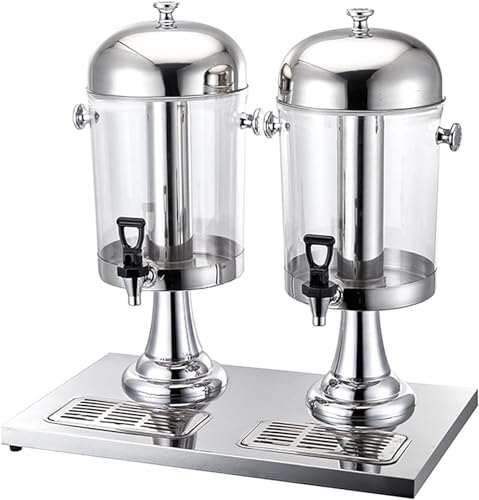 Dispensador de Bebidas de Acero Inoxidable con Grifo - Gran Capacidad for Zumos y Bebidas Frescas, for Desayunos Buffet, Bares y Hoteles(Silver,16L)