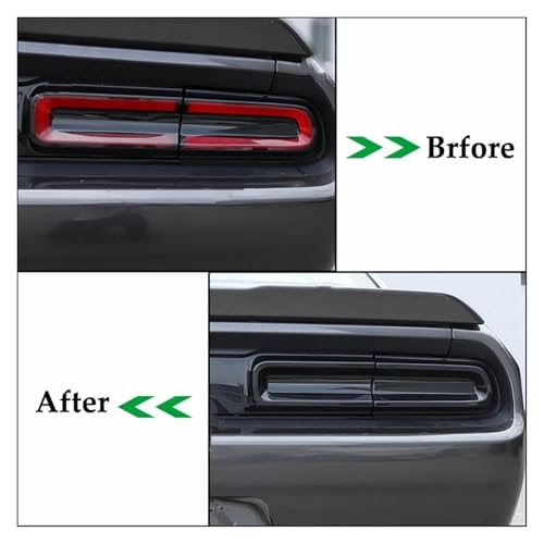 Protector de luz trasera para Dodge Challenger cubierta ahumada resistente 4