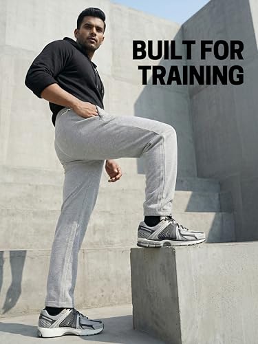 Image of Fflirtygo Mens Straight Fit Track Pants with Zip Pockets | Cotton Joggers Gym | Lower for Men | Sweatpants Sizes Upto 6XL