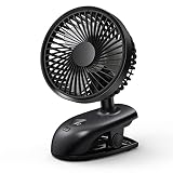 FARADAY Clip on Fans Portable 5” Personal Fan 3600mAh Battery Powered 360°Rotation Small USB Desk fa