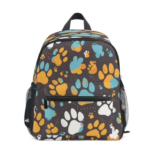 Sac d'école maternelle ergonomique à empreintes de pattes pour soulager le dos du tout-petit