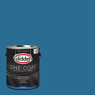 Glidden Interior Paint + Primer: Teal/Aqua Interior Paint /Blue Oasis, One Coat, Semi-Gloss