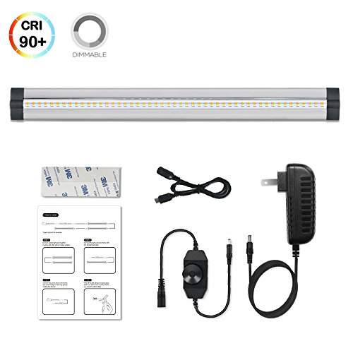 1 Pack LED Under Cabinet Lighting Dimmable Warm White, 5W 300LM CRI90, All Accessories Included