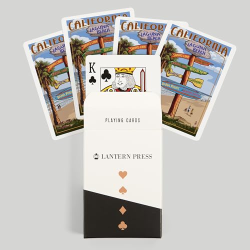 Lantern Press Laguna Beach, 52 cartas póker para adultos miniatura 6