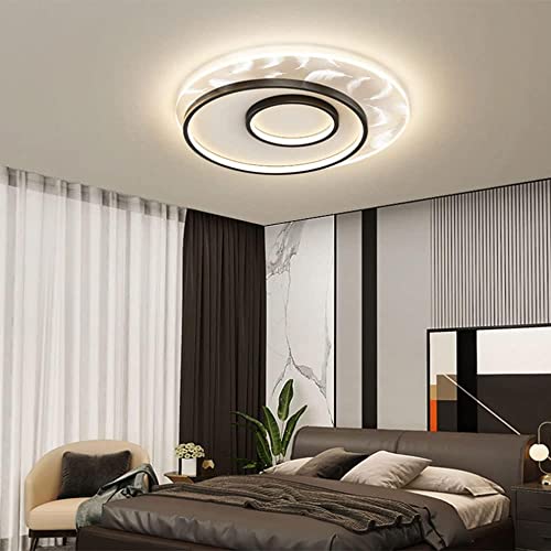 Plafonnier noir moderne à LED encastré pour cuisine et restaurant