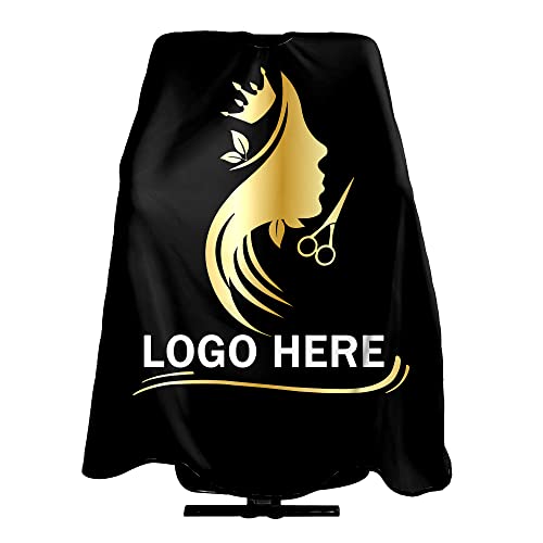 Carwayii Custom Barber Cape for Men Women Customized Salon Cape Personalized Hair Cutting Cape Professional Hairdressing Apron for Hair Styling 55''X66''