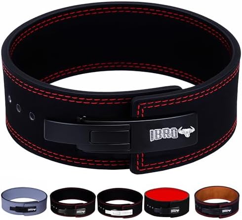 IBRO Powerlifting Lever Belt, 10mm Leather Weight Lifting Belt, M...