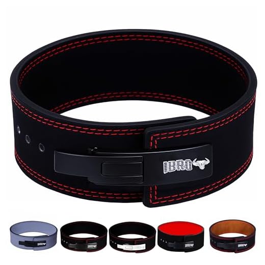 IBRO Powerlifting Lever Gym Belt – Power 10MM Extreme Heavy Duty Genuine Leather Belts - Squats Deadlifts Bodybuilding Weight Lifting IPF Power Lifting Strongman for Men AllBlack M