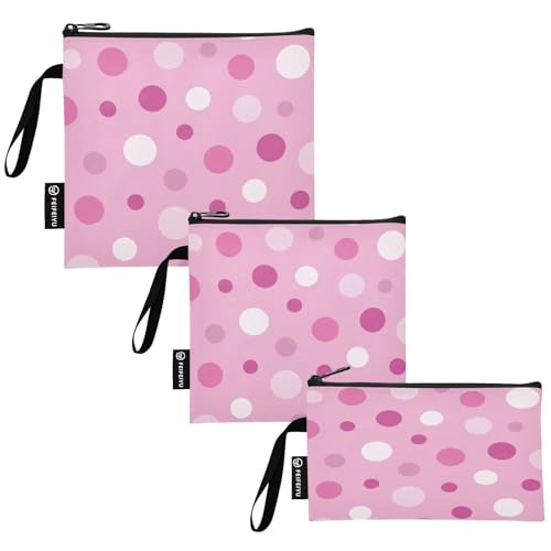 RPLIFE Bolsas reutilizables para bocadillos y sándwich, con cremallera, ecológicas, lavables para la escuela, oficina, viajes, trabajo (paquete de 3)