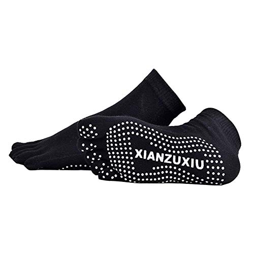 Miyaer Non Slip Socks,Anti-Slip Elastic Breathable Shrink Resistant Five Finger Toe Socks For Sports Fitness Pilates Yoga Climbing Camping Hiking Running Cycling For Women/Men well made