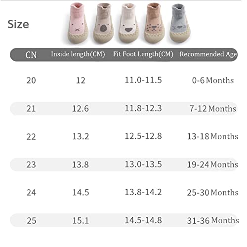 Peyarlie Newborn Baby Girls Boys Socks Shoes Infant Cartoon Floor Slipper Soft Rubber Sole Breathable Indoor House First Walker Toddler Shoes #TOP6
