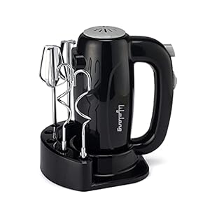 Lifelong LLHM02 300 W Regalia Plus Hand Mixer with Stand for Mixing Cake Batter and Atta | 2 Dough Steel Hooks, 2…