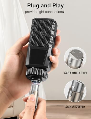 VIOY XLR to 6.35mm Cable 10 FT, 1/4 Inch TRS to XLR Female Balanced Microphone Cable for Mixers, Amplifiers, Speakers, Dynamic Microphones, CD Players, Electronic Piano, Karaoke Machines