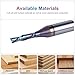 SpeTool 1/8 Inch Downcut CNC Router Bits 1/4 Inch Shank with Extra Long Life Coating, Carbide Spiral Down Cut End Mill Slot Cutting Router Bit for Woodworking