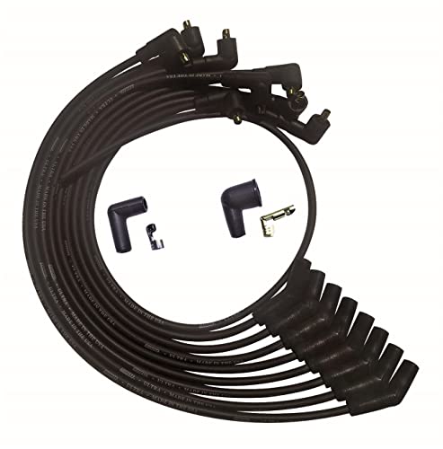 Image of Moroso 51071 Ultra Series Black Spark Plug Wires, Ford 260 /289 /302, 135 Degree Plug Ends, Non HEI Distributor