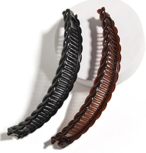 1x Vintage Banana Hair Clip Christmas Accessory Stretchable Comb