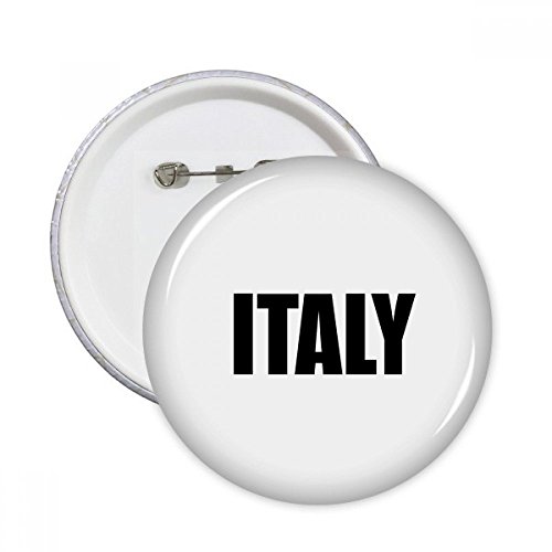 Idée cadeau Italie badge nominatif multicolore noir pour passionné de culture italienne