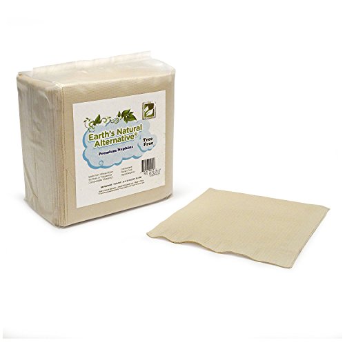 Earth's Natural Alternative Wheat Straw Fiber, Tree Free Dinner Napkins 13 Inch x 13 Inch, 100 Count