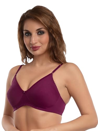 Image of Daisy DEE Women's Cotton Seamless Wire-Free Bra | Lightly-Padded | Full Coverage Everyday Bra | Comfortable Fit for T-Shirts Bra - NLPZ