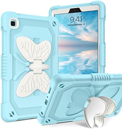YINLAI Samsung Galaxy Tab A7 Lite Case,Galaxy Tab A7 Lite Case 8.7 inch with Pencil Holder Kids Girls Kickstand Shockproof Protective Tablet Cover for Samsung Tab A7 Lite 8.7" SM-T225/T220/T227,Blue