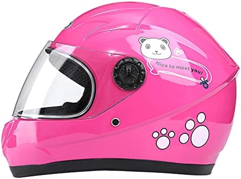 Amazon バイクヘルメット 子供用ヘルメット キッズヘルメット 可愛い フルフェイスヘルメット 50 55cm 3 7歳 冬用 四季通用 暖かい おしゃれ 女の子 男の子 バイク オートバイ バッテリカー 耐衝撃性 安全 ヘルメット ピンク 50 55cm フルフェイス 車 バイク