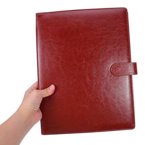 Porte-documents multifonction marron format A4 porte-bloc-notes intégré pour bureau
