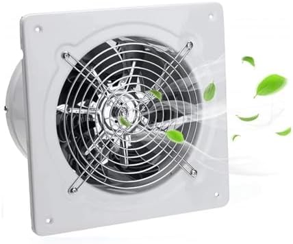 4 Inch Low Noise Bathroom Exhaust Fan, 2800 RPM Wall Mount Ventilation for Attic, Garage & Smoking Room - Metal Vent Fan, 220V, Efficient Air Circulation