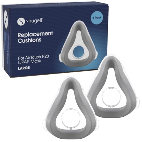 Snugell Replacement Cushion for CPAP Masks 2-Pack - Compatible with ResMed AirTouch F20 - Comfort Secure Seal & Long-Lasting Fit - Large