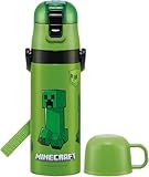 スケーター(Skater) 水筒 子供用 2WAY 直飲み 470ml コップ飲み 430ml マインクラフト Minecraft 男の子 ステンレス 保温保冷 軽量 waterbottle スポーツボトル キッズ こども 水瓶 SKDC4-A