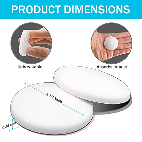 N Brand 1.57Inche Door Stopper Wall Protector, Adhesive Reusable Bumper Protector, With Strong 3M Adhesive,Quiet, Shock Absorbent Gel, Door Knob Wall Shield, White #TOP5