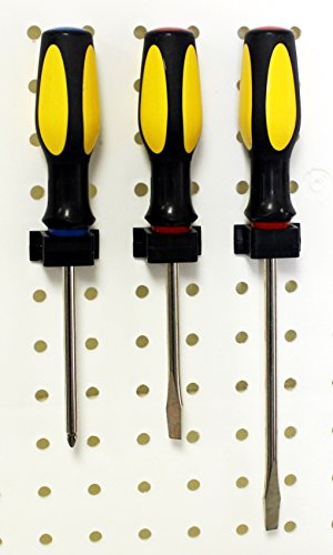 Wallpeg Tool Organizer – Pegboard Organizer Box Style Peg Hooks 50 Black Flex-Lock Pegboard Hooks - AM-106 B