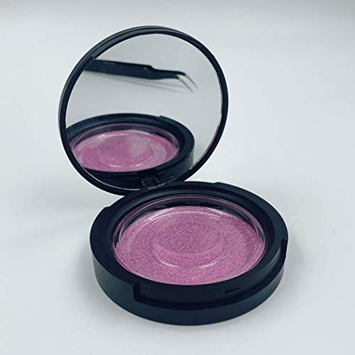New 10pcs Eyelash Packaging Circle Box with Mirror 8-25mm 3D False Eyelashes Packaging Box Makeup Beauty (Matte black)