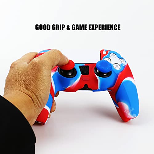 Image of Silicone Skin for PS5, Anti-Slip Shell Cover Case with 10 Joystick Grips for PlayStation 5 Controller